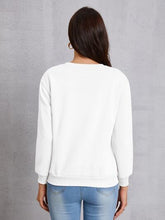 Load image into Gallery viewer, Lucky Clover Round Neck Dropped Shoulder Sweatshirt

