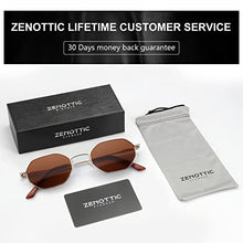 Carregar imagem no visualizador da galeria, ZENOTTIC Small Octagonal Polarized Sunglasses for Women Men Hippie Metal Frame Retro Rectangle Sun Glasses
