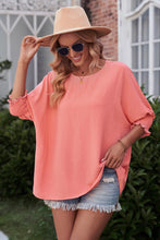 Carregar imagem no visualizador da galeria, Blusa Texturizada Manga Dolman Gola Redonda
