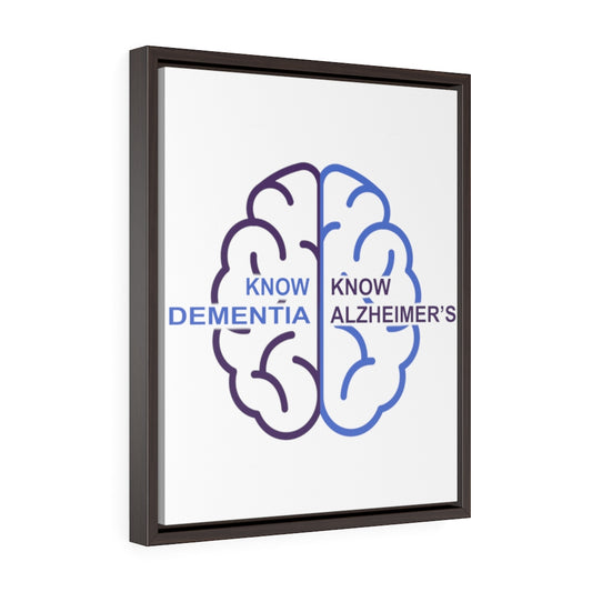 Premium White Framed Canvas - Know Dementia | Know Alzheimer’s