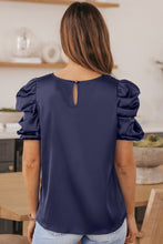 Load image into Gallery viewer, Puff Sleeve Round Neck Blouse
