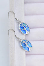 Load image into Gallery viewer, Opal Blue Platinum-Plated Drop Earrings
