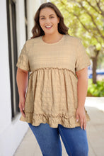 Load image into Gallery viewer, Plus Size Frill Trim Babydoll Blouse
