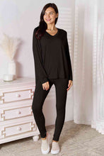 Carregar imagem no visualizador da galeria, Basic Bae Full Size V-Neck Soft Rayon Long Sleeve Top and Pants Lounge Set
