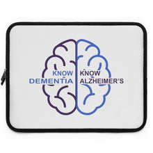 Load image into Gallery viewer, White Laptop Sleeve - Know Dementia | Know Alzheimer’s
