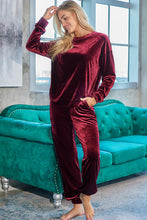 Load image into Gallery viewer, Long Sleeve Top and Pants Lounge Set
