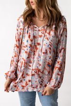 Load image into Gallery viewer, Printed Ruffled Balloon Sleeve Blouse
