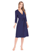 Load image into Gallery viewer, Plunge Tie Front Night Dress
