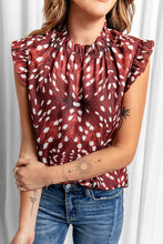 Load image into Gallery viewer, Printed Ruffle Shoulder Blouse
