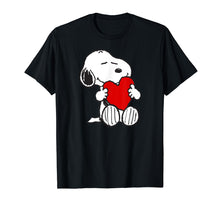 Load image into Gallery viewer, Peanuts Valentine Snoopy Hugging Heart T-Shirt

