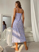 Load image into Gallery viewer, Printed Tie Shoulder Midi Night Dress
