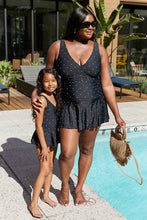 Load image into Gallery viewer, Marina West Swim Clear Waters Swim Dress in Black/White Dot
