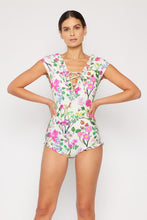 Load image into Gallery viewer, Marina West Swim Bring Me Flowers V-Neck One Piece Swimsuit Cherry Blossom Cream
