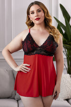 Load image into Gallery viewer, Lace See-Through Plus Size Chemise
