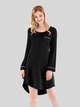 Carregar imagem no visualizador da galeria, Round Neck Night Dress with Pocket
