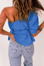 Load image into Gallery viewer, Tied Puff Sleeve One-Shoulder Top
