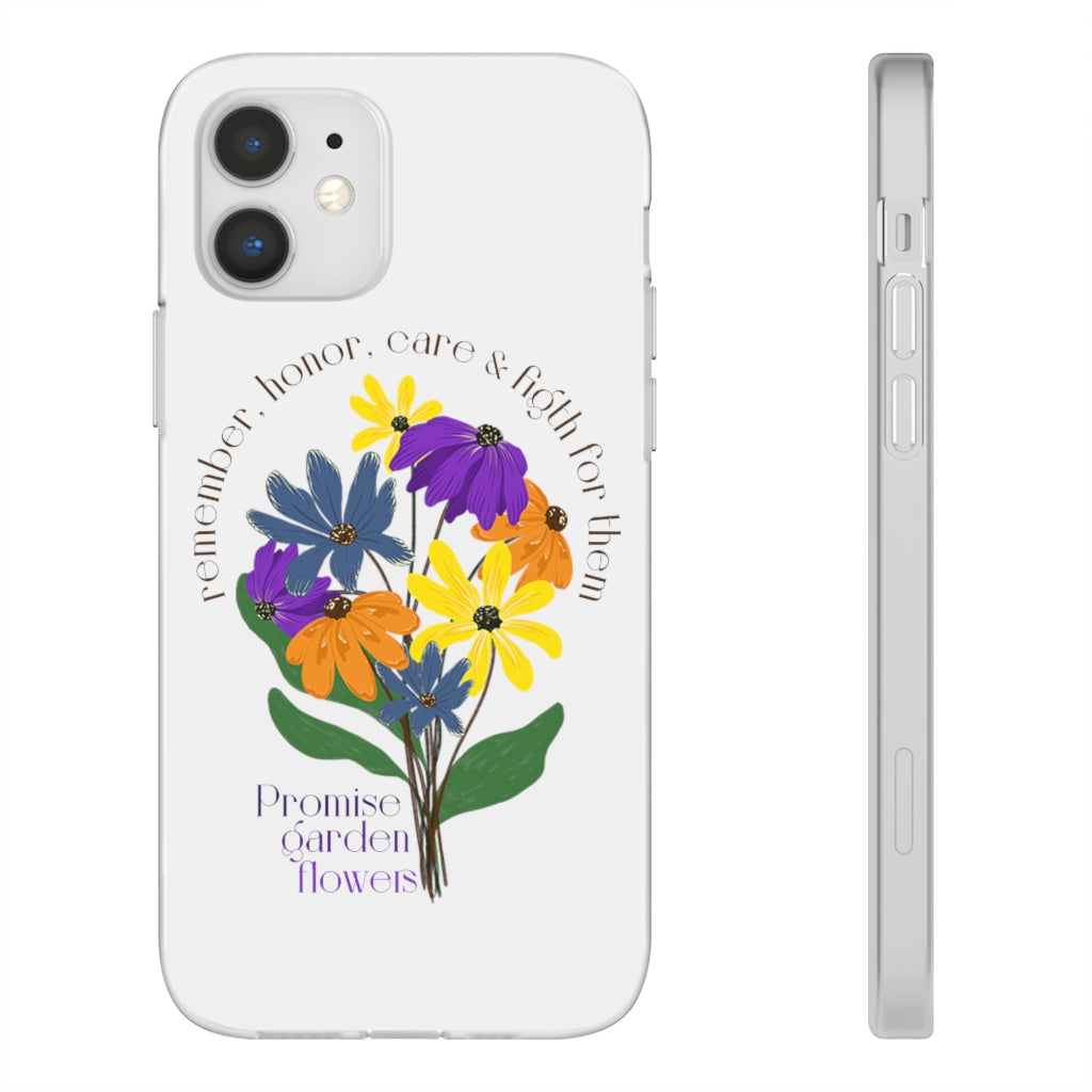 Capa de telefone branca - Promise Garden Flowers