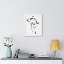 Load image into Gallery viewer, Framed Vertical White Poster - Forget me (k)Not
