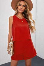 Load image into Gallery viewer, Layered Sleeveless Round Neck Romper
