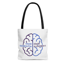 Load image into Gallery viewer, White Tote Bag - Know Dementia | Know Alzheimer’s
