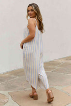 Load image into Gallery viewer, HEYSON Full Size Multi Colored Striped Jumpsuit with Pockets
