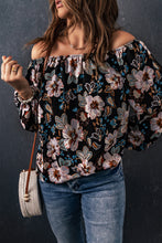 Load image into Gallery viewer, Floral Off-Shoulder Balloon Sleeve Blouse
