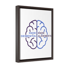 Load image into Gallery viewer, Premium White Framed Canvas - Know Dementia | Know Alzheimer’s
