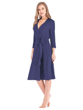 Load image into Gallery viewer, Plunge Tie Front Night Dress
