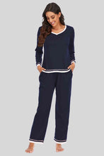 Load image into Gallery viewer, V-Neck Top and Pants Lounge Set
