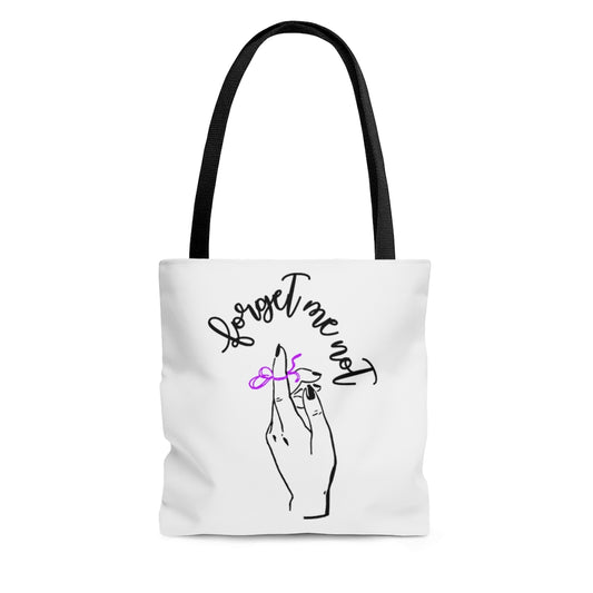 White Tote Bag - Forget me (k)Not