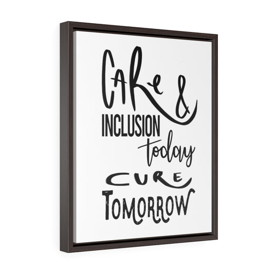 Premium White Framed Canvas - Care & Inclusion