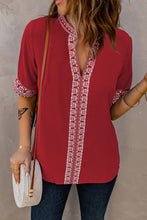 Load image into Gallery viewer, Embroidered V-Neck Top
