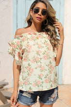 Carregar imagem no visualizador da galeria, Blusa ombro a ombro com babado floral
