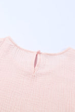 Load image into Gallery viewer, Textured Flutter Sleeve Keyhole Blouse
