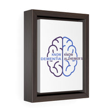 Load image into Gallery viewer, Premium White Framed Canvas - Know Dementia | Know Alzheimer’s
