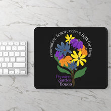 Load image into Gallery viewer, Black Gaming Mouse Pad - Promise Garden Flowers
