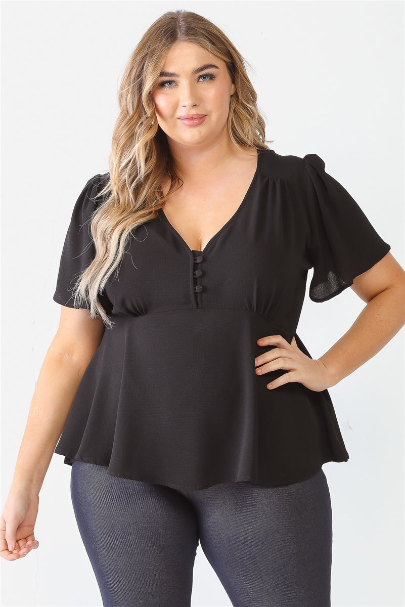 Top Flare com Detalhe de Gravata Plus