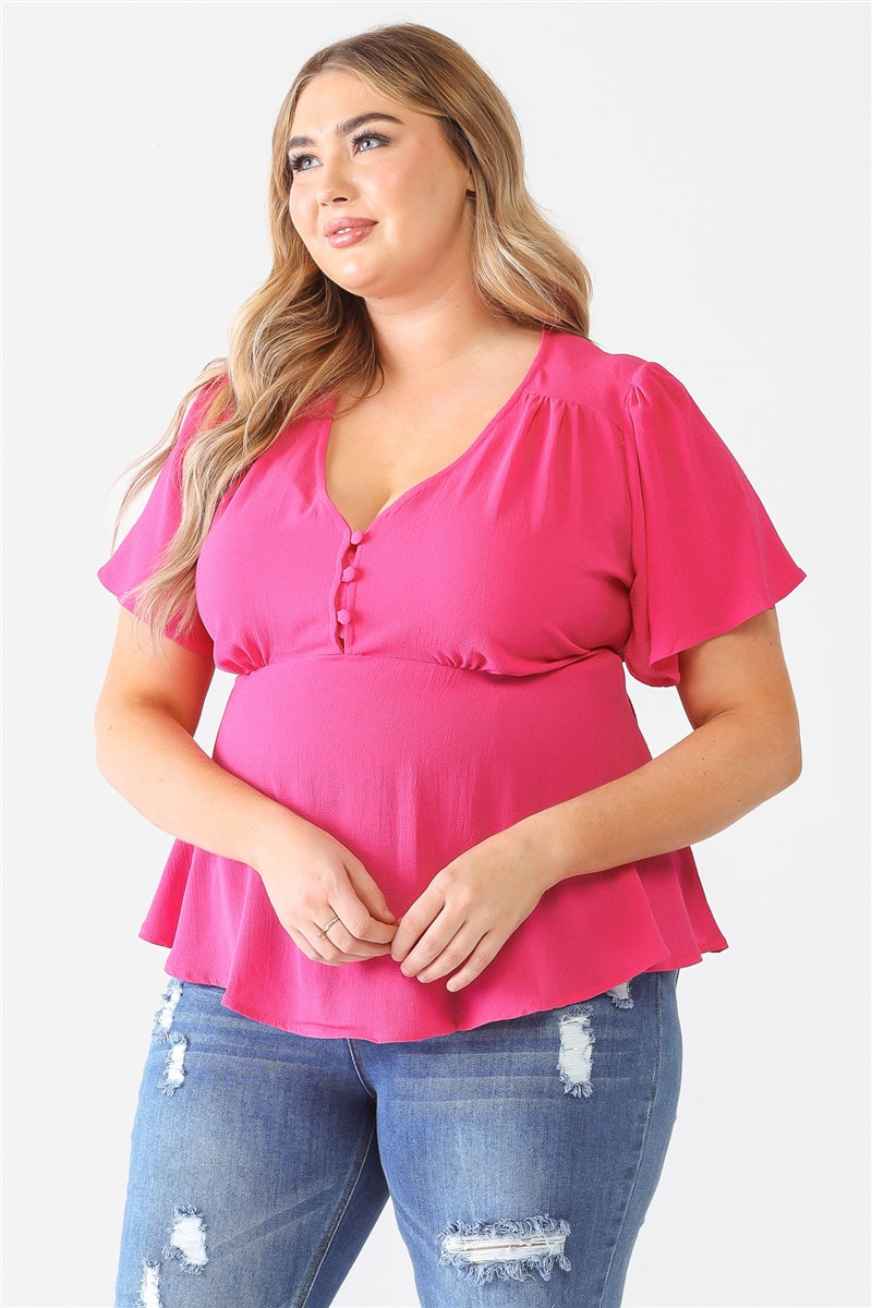 Top Flare com Detalhe de Gravata Plus