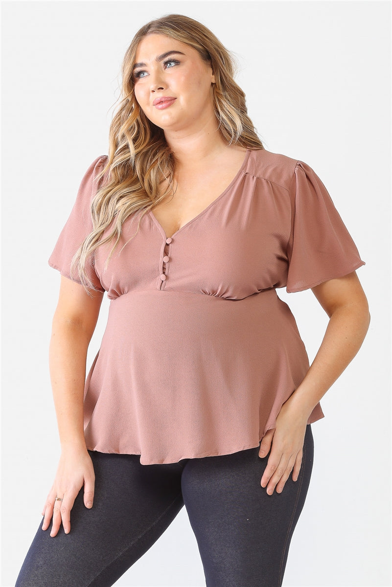 Top Flare com Detalhe de Gravata Plus