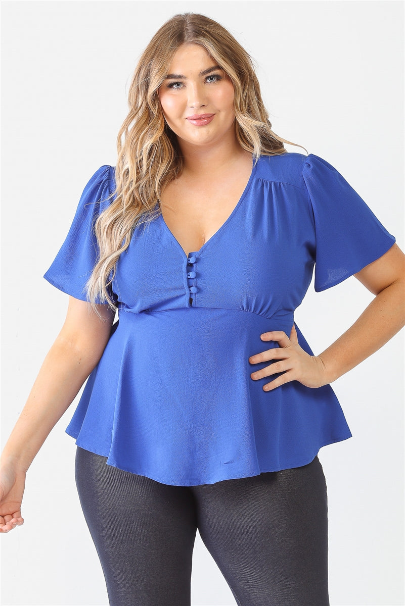 Top Flare com Detalhe de Gravata Plus