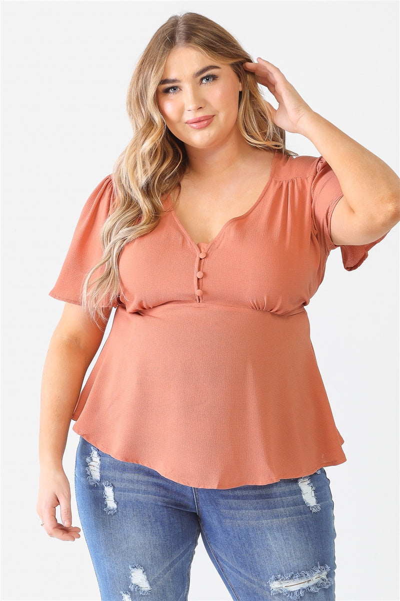 Top Flare com Detalhe de Gravata Plus