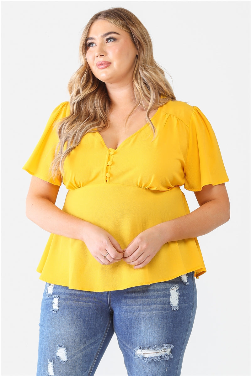 Top Flare com Detalhe de Gravata Plus