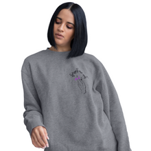 Load image into Gallery viewer, Female Crewneck Sweatshirt - Forget me (k)Not
