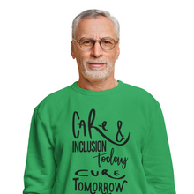 Load image into Gallery viewer, Male Crewneck Sweatshirt - Care &amp; Inclusion
