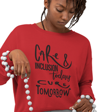 Load image into Gallery viewer, Female Crewneck Sweatshirt - Care &amp; Inclusion
