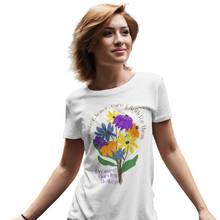 Carregar imagem no visualizador da galeria, Camiseta feminina de manga curta - Promise Garden Flowers
