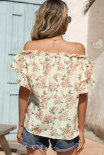 Carregar imagem no visualizador da galeria, Blusa ombro a ombro com babado floral
