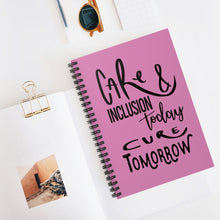 Load image into Gallery viewer, Pink Spiral Notebook - Care &amp; Inclusion
