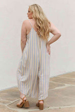 Load image into Gallery viewer, HEYSON Full Size Multi Colored Striped Jumpsuit with Pockets
