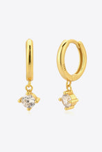 Load image into Gallery viewer, Inlaid Zircon Huggie Drop Earrings
